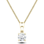 Diamond Solitaire Necklace 0.60ct G/SI in 18k Yellow Gold - All Diamond