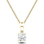 Diamond Solitaire Necklace 0.75ct G/SI in 18k Yellow Gold - All Diamond