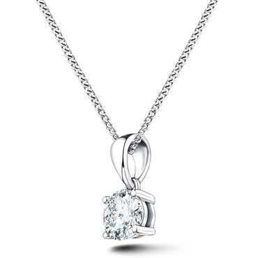 Single diamond hot sale bezel necklace