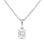 Diamond Solitaire Necklace Pendant 0.30ct Look G/SI Quality 9k White Gold - All Diamond