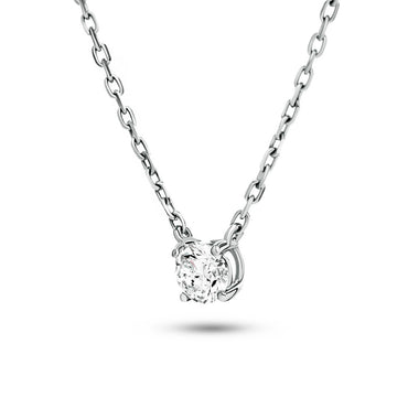 Single bezel deals diamond necklace