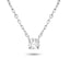 Diamond Solitaire Pendant Necklace 0.15ct G/SI in 18k White Gold