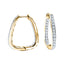 Diamond Square Grain Set Hoop Earrings 0.50ct G/SI 18k Yellow Gold