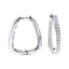 Diamond Square Grain Set Hoop Earrings 0.75ct G/SI 18k White Gold