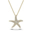 Diamond Star Fish Necklace 0.25ct G/SI Quality in 18k Yellow Gold - All Diamond