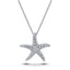 Diamond Star Fish Necklace 0.70ct G/SI Quality in 18k White Gold - All Diamond