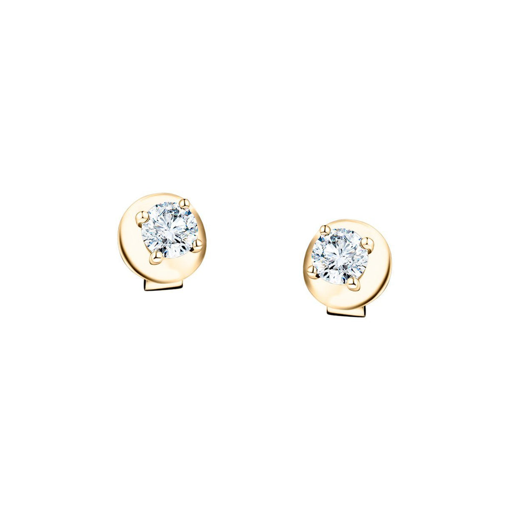 Diamond Stud Earrings 0.40ct Premium Quality in 18K Yellow Gold - All Diamond