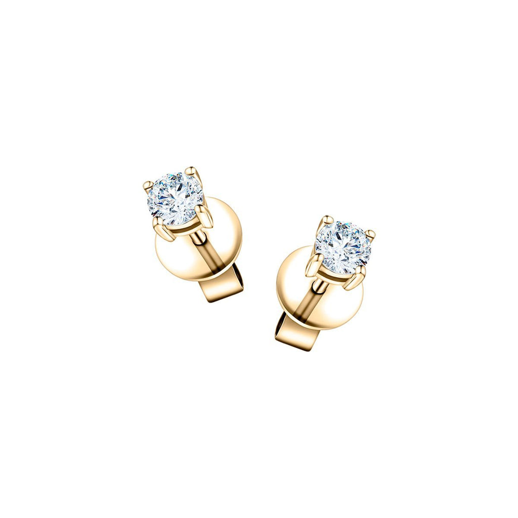 Diamond Stud Earrings 0.40ct Premium Quality in 18K Yellow Gold - All Diamond