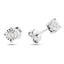 Diamond Stud Earrings 1.00ct Look G/SI Quality in 9k White Gold 4.3mm
