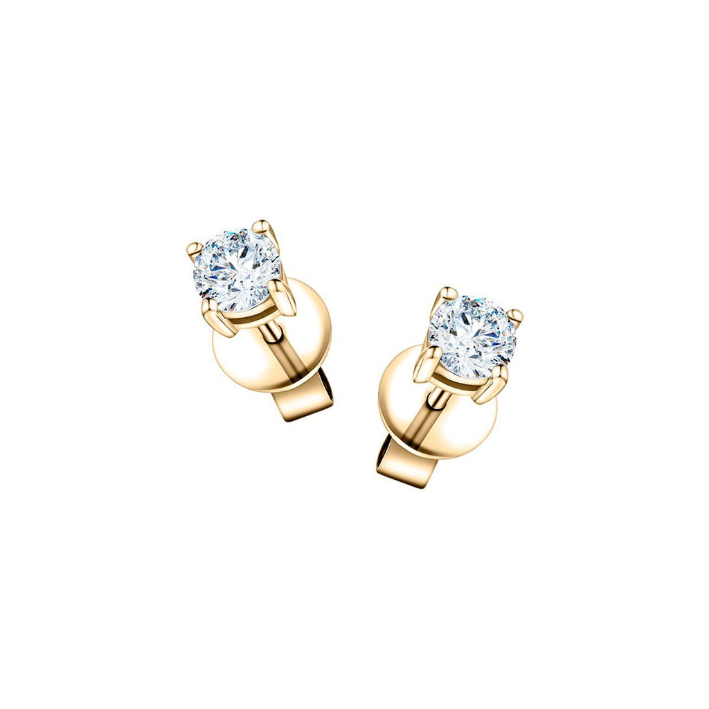 Diamond Stud Earrings 1.00ct Premium Quality in 18K Yellow Gold - All Diamond