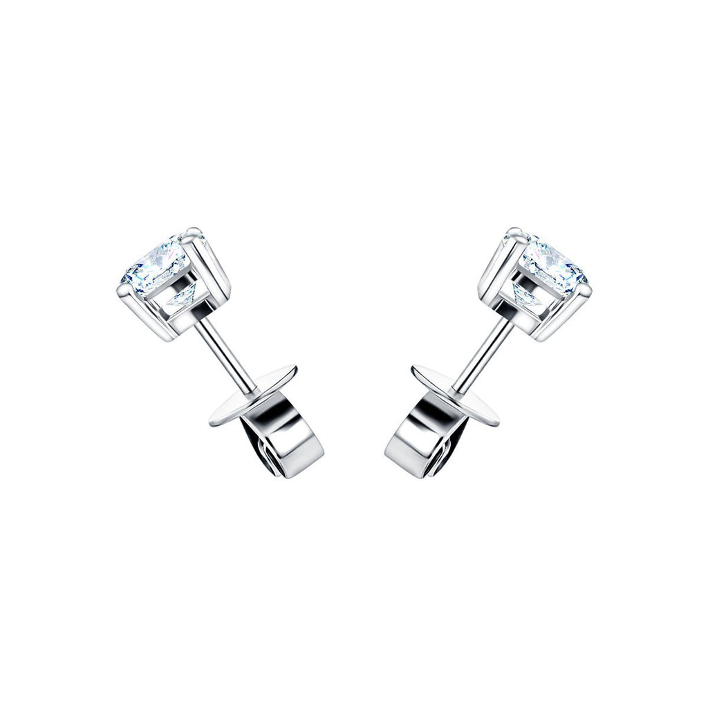 Diamond Stud Earrings 1.40ct Premium Quality in 18K White Gold - All Diamond