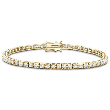 11 Carat Diamond Tennis Bracelet For Men & Women 14K Yellow Gold by  Luxurman 000723