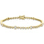 Rub Over Diamond Tennis Bracelet 1.50ct G/SI in 18k Yellow Gold