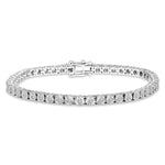 Diamond Tennis Bracelet 7.50ct Look G/SI Quality Set in Silver - All Diamond