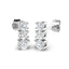 Diamond Trilogy Drop Earrings 0.75ct G/SI Quality in 18k White Gold - All Diamond