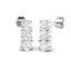Diamond Trilogy Drop Earrings 1.30ct G/SI Quality in 18k White Gold - All Diamond