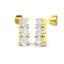 Diamond Trilogy Drop Earrings 1.30ct G/SI Quality in 18k Yellow Gold - All Diamond