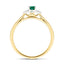 Emerald 0.25ct Diamond 0.03ct Cluster Ring 9k Yellow Gold - All Diamond