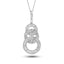 Fancy Diamond Drop Pendant Necklace 1.20ct G/SI in 18k White Gold - All Diamond