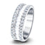 Fancy Diamond Half Eternity Ring 0.90ct G/SI 18k White Gold 6.0mm - All Diamond