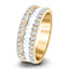 Fancy Diamond Half Eternity Ring 0.90ct G/SI 18k Yellow Gold 6.0mm