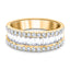 Fancy Diamond Half Eternity Ring 0.90ct G/SI 18k Yellow Gold 6.0mm - All Diamond