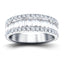 Fancy Diamond Half Eternity Ring 0.90ct G/SI Platinum 6.0mm - All Diamond
