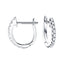Fancy Diamond Hoop Earrings 0.15ct G/SI Quality in 18k White Gold