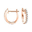 Fancy Diamond Hoop Earrings 0.20ct G/SI Quality in 18k Rose Gold