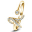 Fancy Diamond Initial 'A' Ring 0.11ct G/SI Quality in 9k Yellow Gold