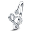 Fancy Diamond Initial 'B' Ring 0.11ct G/SI Quality in 9k White Gold