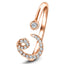 Fancy Diamond Initial 'C' Ring 0.11ct G/SI Quality in 9k Rose Gold - All Diamond