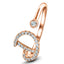 Fancy Diamond Initial 'D' Ring 0.13ct G/SI Quality in 9k Rose Gold