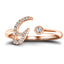 Fancy Diamond Initial 'G' Ring 0.10ct G/SI Quality in 9k Rose Gold - All Diamond