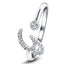 Fancy Diamond Initial 'G' Ring 0.10ct G/SI Quality in 9k White Gold - All Diamond