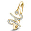 Fancy Diamond Initial 'H' Ring 0.12ct G/SI Quality in 9k Yellow Gold - All Diamond
