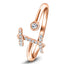 Fancy Diamond Initial 'I' Ring 0.10ct G/SI Quality in 9k Rose Gold