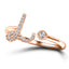 Fancy Diamond Initial 'L' Ring 0.10ct G/SI Quality in 9k Rose Gold - All Diamond