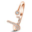 Fancy Diamond Initial 'L' Ring 0.10ct G/SI Quality in 9k Rose Gold - All Diamond