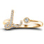 Fancy Diamond Initial 'L' Ring 0.10ct G/SI Quality in 9k Yellow Gold - All Diamond