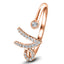 Fancy Diamond Initial 'N' Ring 0.11ct G/SI Quality in 9k Rose Gold