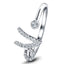 Fancy Diamond Initial 'N' Ring 0.11ct G/SI Quality in 9k White Gold