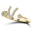 Fancy Diamond Initial 'N' Ring 0.11ct G/SI Quality in 9k Yellow Gold - All Diamond