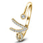 Fancy Diamond Initial 'N' Ring 0.11ct G/SI Quality in 9k Yellow Gold