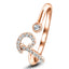 Fancy Diamond Initial 'P' Ring 0.10ct G/SI Quality in 9k Rose Gold