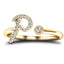 Fancy Diamond Initial 'P' Ring 0.10ct G/SI Quality in 9k Yellow Gold - All Diamond