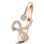 Fancy Diamond Initial 'R' Ring 0.11ct G/SI Quality in 9k Rose Gold