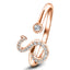 Fancy Diamond Initial 'S' Ring 0.10ct G/SI Quality in 9k Rose Gold