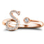 Fancy Diamond Initial 'S' Ring 0.10ct G/SI Quality in 9k Rose Gold - All Diamond