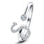 Fancy Diamond Initial 'S' Ring 0.10ct G/SI Quality in 9k White Gold - All Diamond